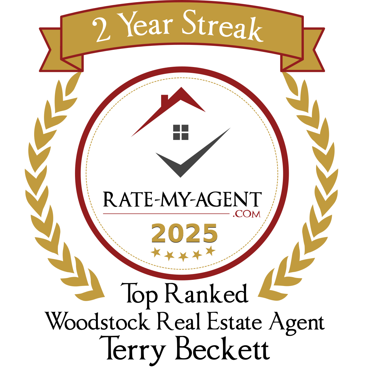 Rate-My-Agent — Top Ranked Woodstock Agent, 2-year streak (2025)